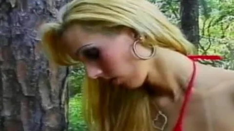 wild Hung blond lady-man Gives And gets blowjob, Then gets Her wazoo fucked outdoors