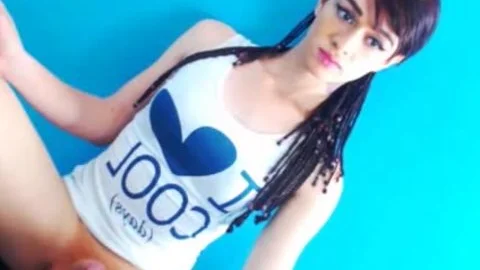 small teen Trangirl 10-Pounder Jerking