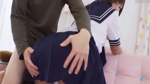 Fucked missionary next to young japanese brunette