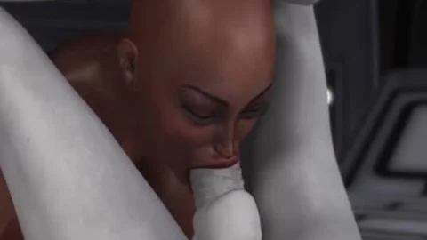 dirty Sci-fi Female Alien Plays With A black girl In The Space Station