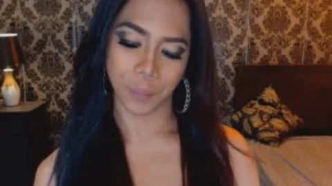 oriental babe sheboy disrobe And Masturbate