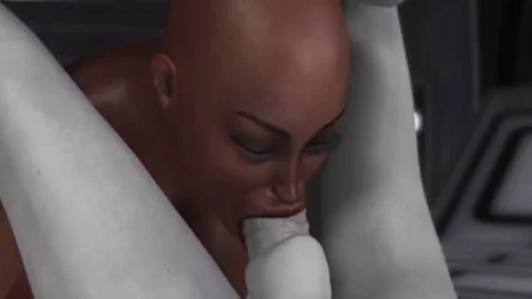 3d Alien Dickgirl nails A filthy ebon serf In Space Station