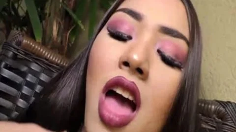 sexy young shemale Mayna Santini gets Her Shecock Sucked And butthole Stuffed