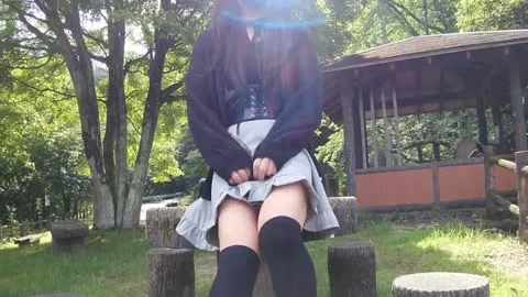 sleazy Transgender Honoka Masturbation And cums In Outdoor Exposure.