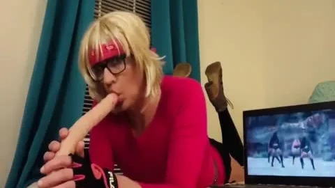 excellent sextoy DEEPTHROAT SISSY lustful SISSY butt IN WINDOW