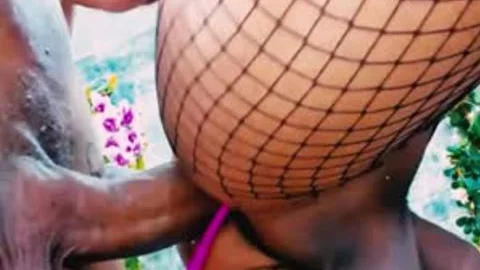 Biggest Colombian ebon t-girl ramrod In History nails