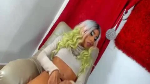 Monster rod tgirl Masturbating | In private