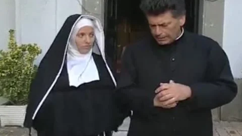 Two Nuns Are Comforting A Sister, But that babe don't Know They're Two lustful shemales!