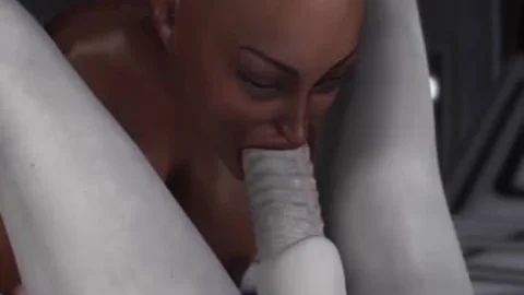 tasty Sci Fi Female Alien Plays With A darksome gal In The Space Station