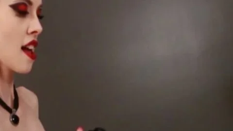 pretty ladyboy River Enza vibrator slammed And dick slammed