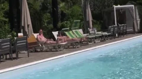 Raphaella Ferrari Takes Two schlongs By The Pool